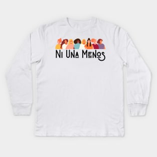 Ni una menos women Kids Long Sleeve T-Shirt